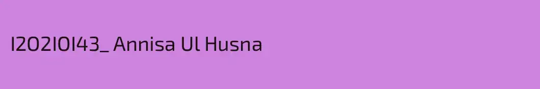 I2O2IOI43_ Annisa Ul Husna